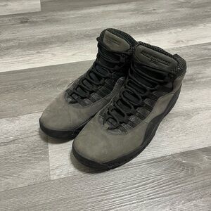 Jordan Black and Gray Men's Athletic Shoes
